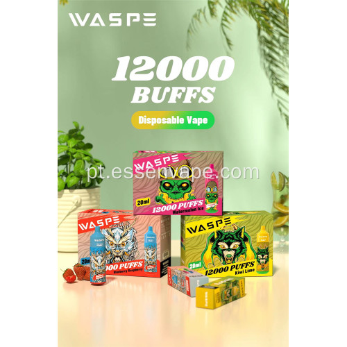 Suécia Preço por atacado 12000PUFFs Vespa de vape descartável